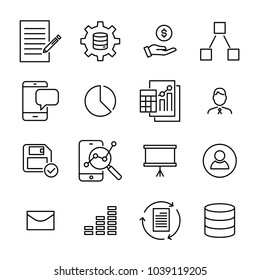 Set of premium teamwork icons in line style. High quality outline symbol collection of management. Modern linear pictogram pack of business. 