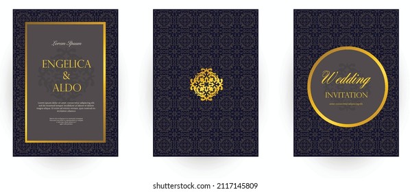 set premium wedding gold and black. wedding garden of mountain floral.
