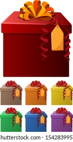 Conjunto de cuadros presentes en una ilustración de color diferente