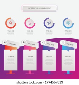 Set of Presentation business infographic template with gradient color collection