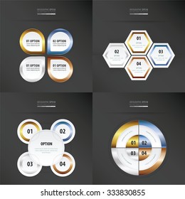 set of presentation design   gold, bronze, silver, blue color