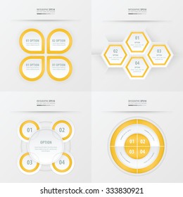 set of presentation design   yellow color