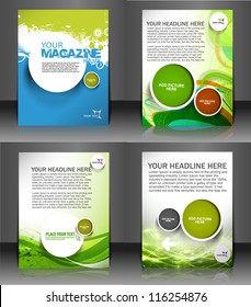 Set of presentation of flyer design content background.