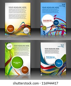 Set of presentation of flyer design content background.