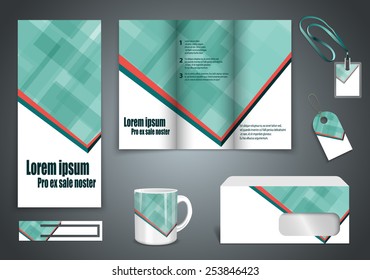 Set of presentation of flyer design content background.
