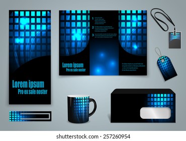 Set of presentation of flyer design content background.