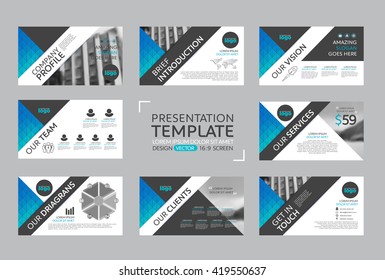 Set of presentation template for brochure flyer marketing and Company Profile