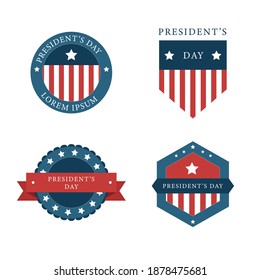 Set of president's day badges