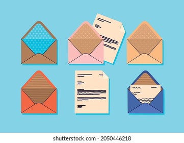 set of pretty letter icons