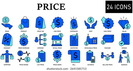 Set of price Icons or symbols Vector fully editable file.