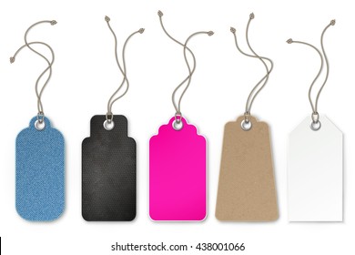 Set of price and sale tags for store, vector illustration 