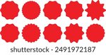 Set of price sticker, sale or discount sticker, sunburst badges icon. Stars shape with different number of rays. Special offer price tag. starburst promotional badge set, shopping labels