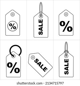Set of price tag icon and labels. Vector illustration.