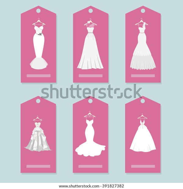 Set Price Tag Image Cute Wedding Stock Vector Royalty Free 391827382