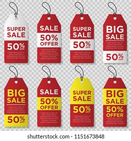 set of price tag labels tamplates vector eps 10, with realistic concept