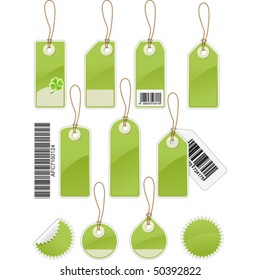 Set of Price tags in different shapes