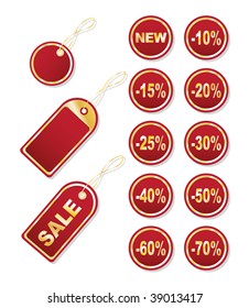 Set of price tags. This illustration can be used for your design.