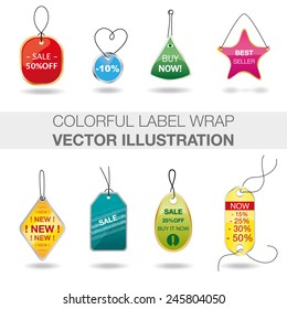 Set of price tags. Vector Illustration