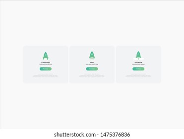 set of pricing table, order, box, button, list for web 