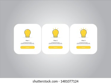 set of pricing table, order, box, button, list for web 