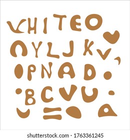 Un conjunto de iconos y letras primitivas