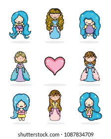 Set of princesses