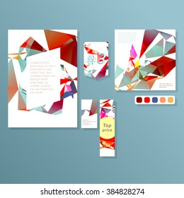 Set of print and digital layouts