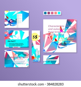 Set of print and digital layouts