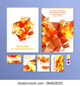 Set of print and digital layouts