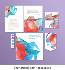 Set of print and digital layouts