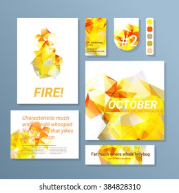 Set of print and digital layouts