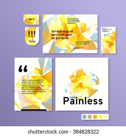 Set of print and digital layouts