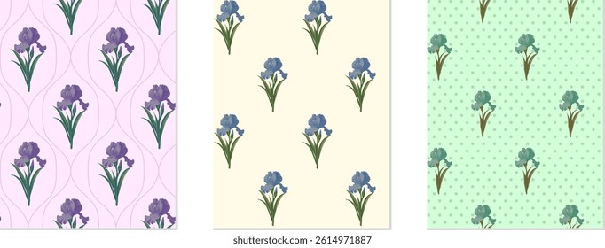 Set of printable seamless vector patterns