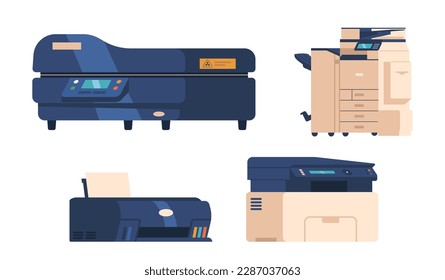 Set of Printers, Machine That Creates Hard Copy Of Digital Documents, Images, And Other Data Using Ink or Toner