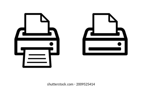 set of printers on a white background