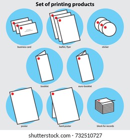 Set of printing products
