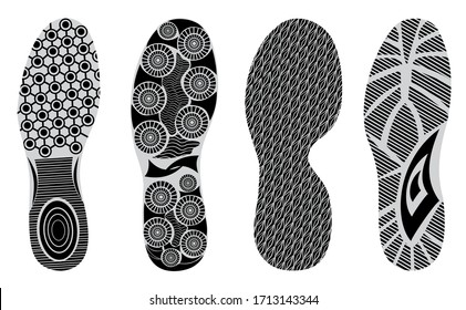 conjunto de impresiones de ilustraciones vectoriales de zapatos