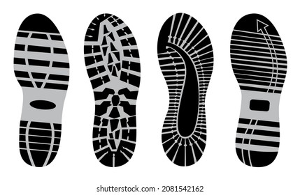 configurar las impresiones de la ilustración vectorial de zapatos