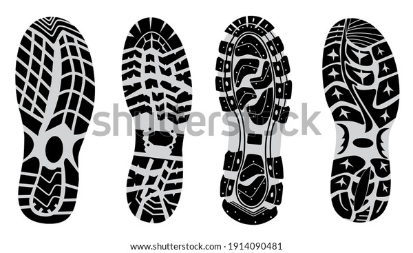 Set Prints Shoes Vector Illustration Stock Vector (Royalty Free ...