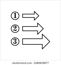 set priorities icons. simple line vector