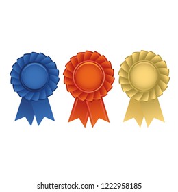 set of prize ribbon vector