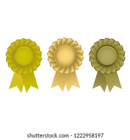 set of prize ribbon vector