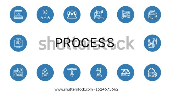 Set Process Icons Such Development Flow Stock Vector (Royalty Free ...