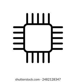 Set of Processor icon collection. Microchip Circuit board of computer icon. Vector Illustration.
