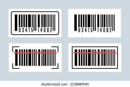 Set of product barcodes. Barcode labels. Code stripes sticker.