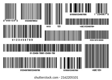 Set Product Barcodes Identification Tracking Code Stock Vector (Royalty ...