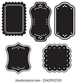 Set von Produktbeschriftungsvorlagen Verschiedene Formen