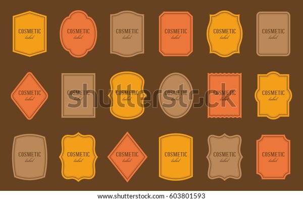 Set Product Label Templates Different Shapes: เวกเตอร์สต็อก (ปลอดค่า ...