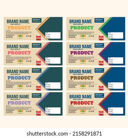 plantilla de diseño de conjunto de etiquetas de productos