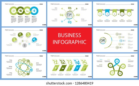 Set Production Logistics Concept Infographic Charts Stock Vector ...